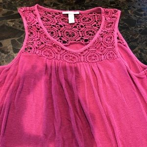 Pink maternity tank top